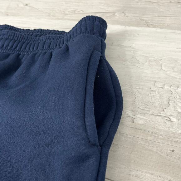 Champion Blue Script Logo 8.25" Drawstring Elastic Waist Pockets Sweat Shorts - Picture 5 of 8